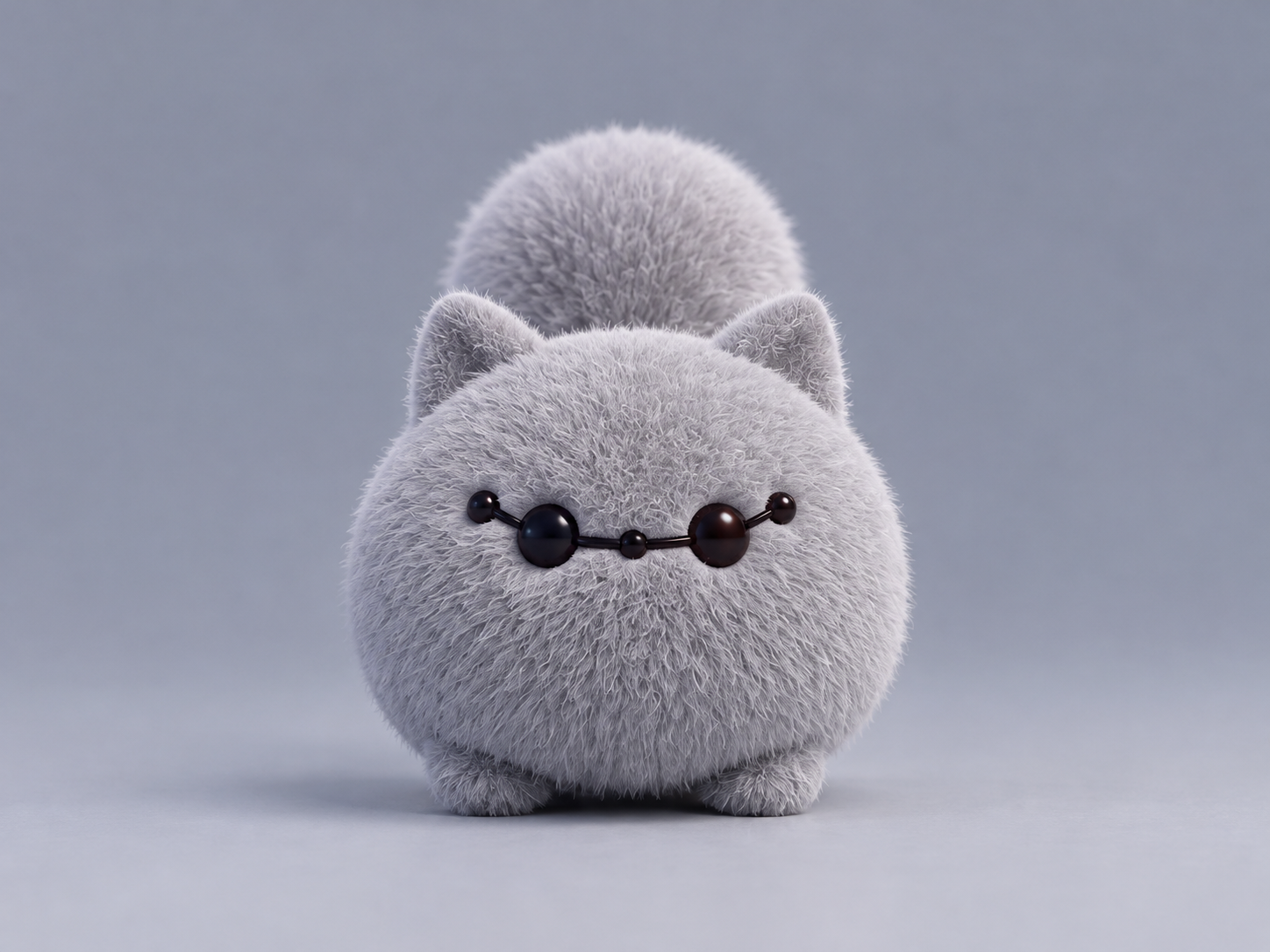 ANIMA Mini seen from the front, its face a line of connected black beads